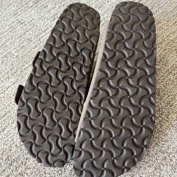 Birkenstock Taupe Sandals with Copper Buckles - Picture 3 of 3